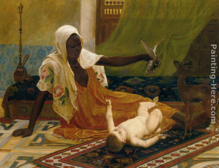 A New Light in the Harem painting - Frederick Goodall A New Light in the Harem art painting
